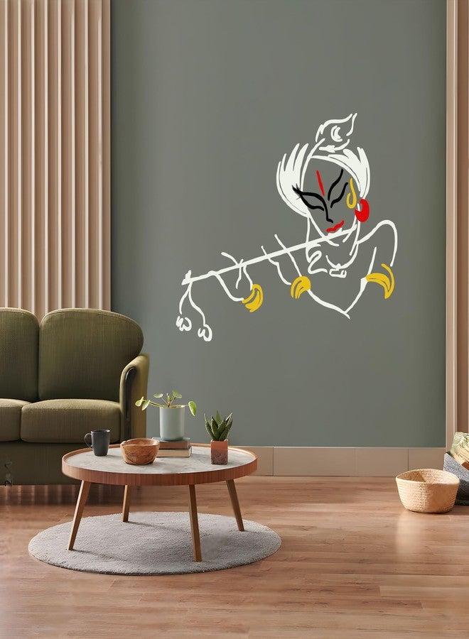 StenCart Stencil for Wall Painting Home, Krishna with Flute DIY Reusable Stencil Design for Wall Decoration (16 inchx24 inch)-Suitable for Pooja Room, Home & Office (Pack of 1) - Image 4